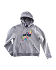 Angry For Love Zip Hoodie - Grey Melange | Marc Jacobs online