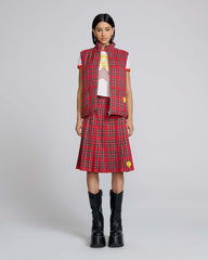 Tartan Puffer Vest - Red Multi | Marc Jacobs sale