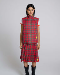 Tartan Puffer Vest - Red Multi | Marc Jacobs sale