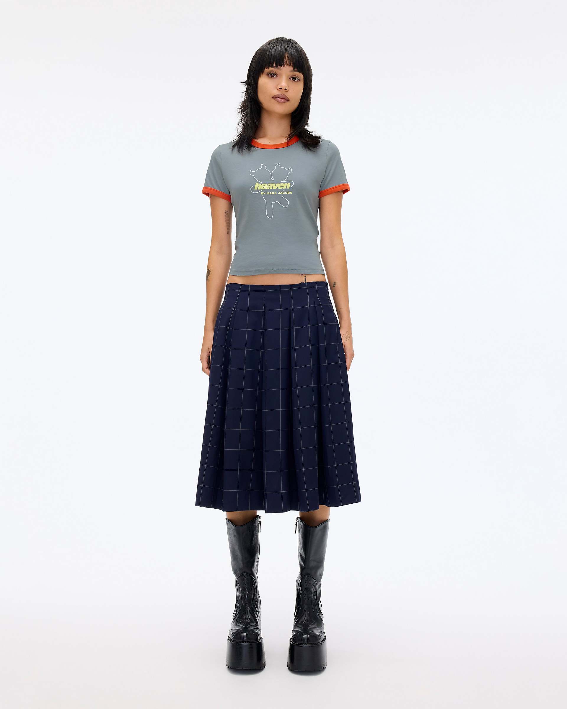 Heaven Logo Baby Tee - Grey | Marc Jacobs US