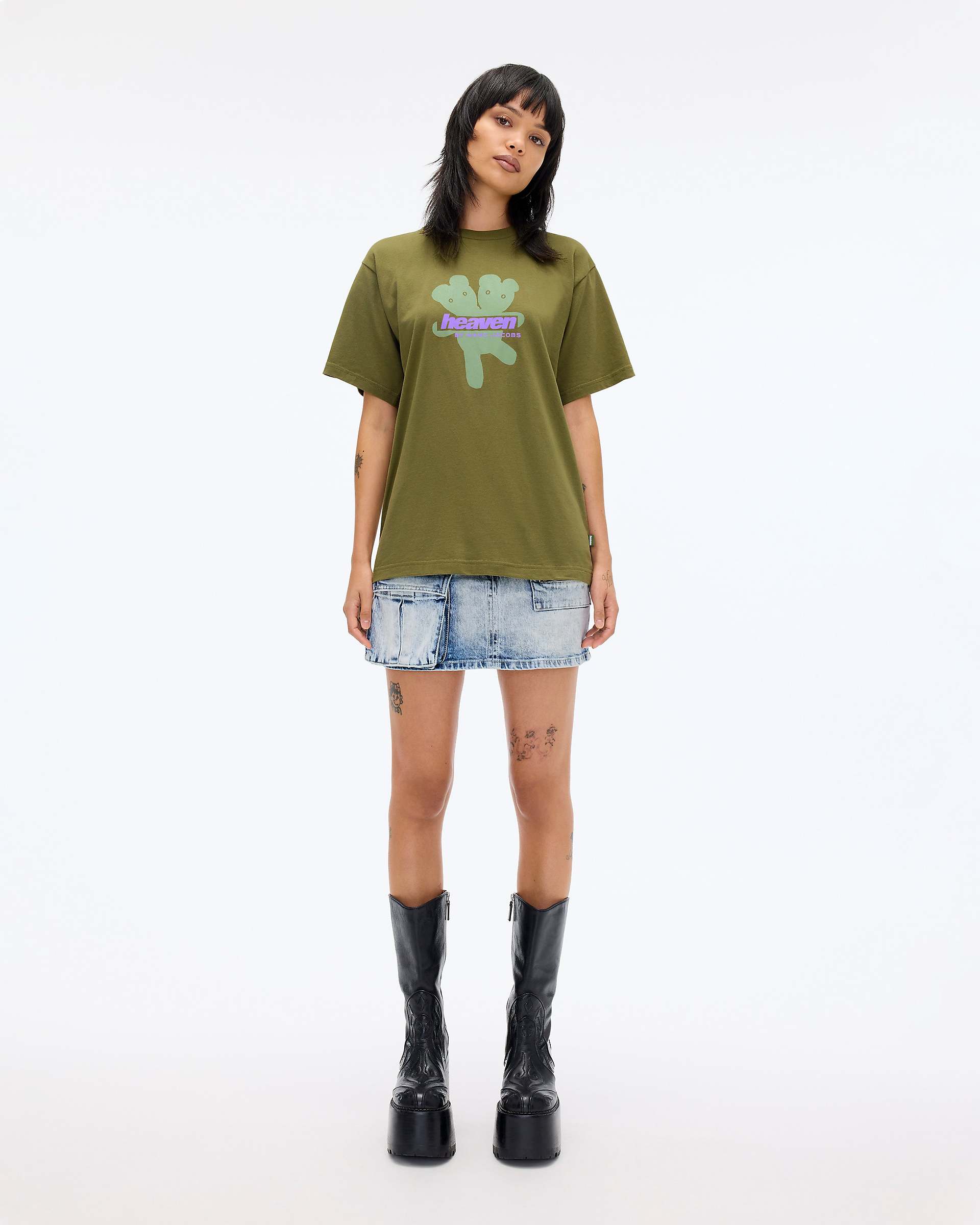 Heaven Logo T-Shirt - Green | Marc Jacobs online